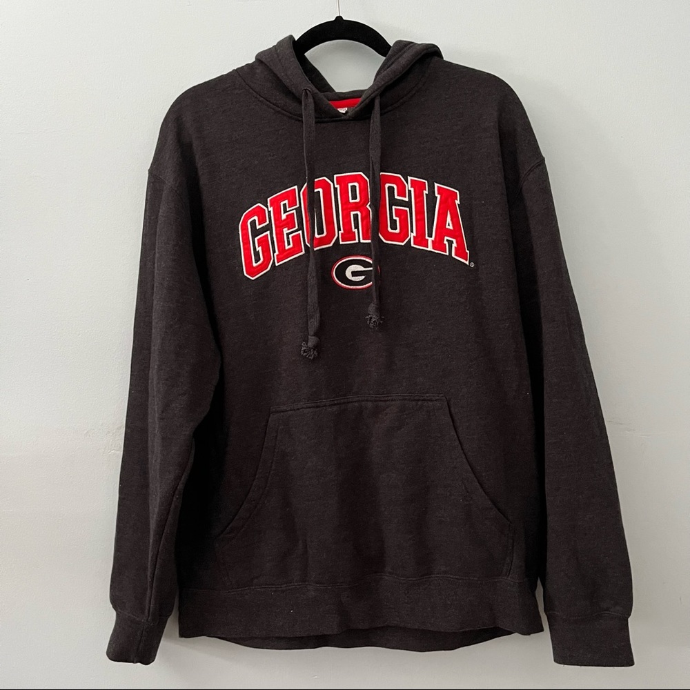University of Georgia Dark Grey Hoodie with UGA Logo